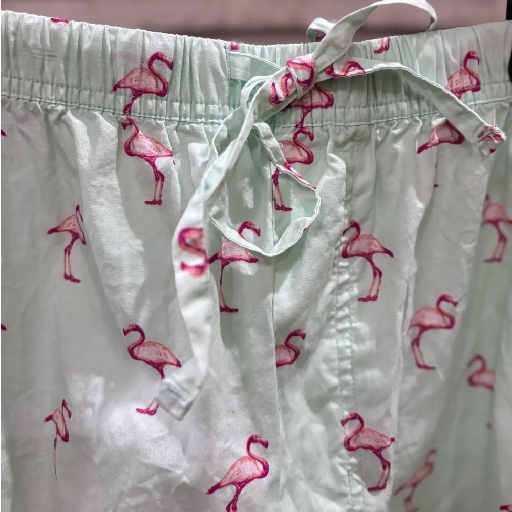 NWOT Massive Men’s Mint Green Elastic Drawstring Shorts Flamingo Design Size XL